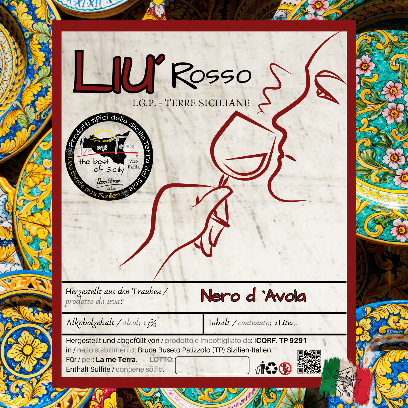 Liu` Vino Rosso I.G.P(I.G.P Rotwein)