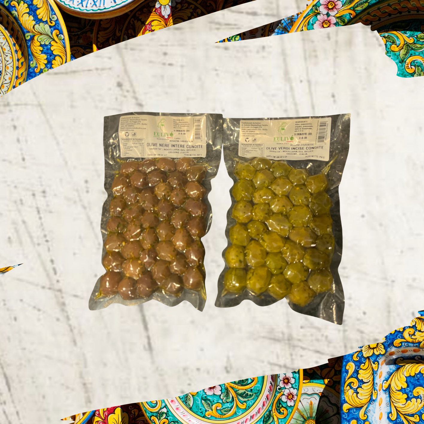 Olive Condite 250g (eingelegte schwarze und grüne Oliven)